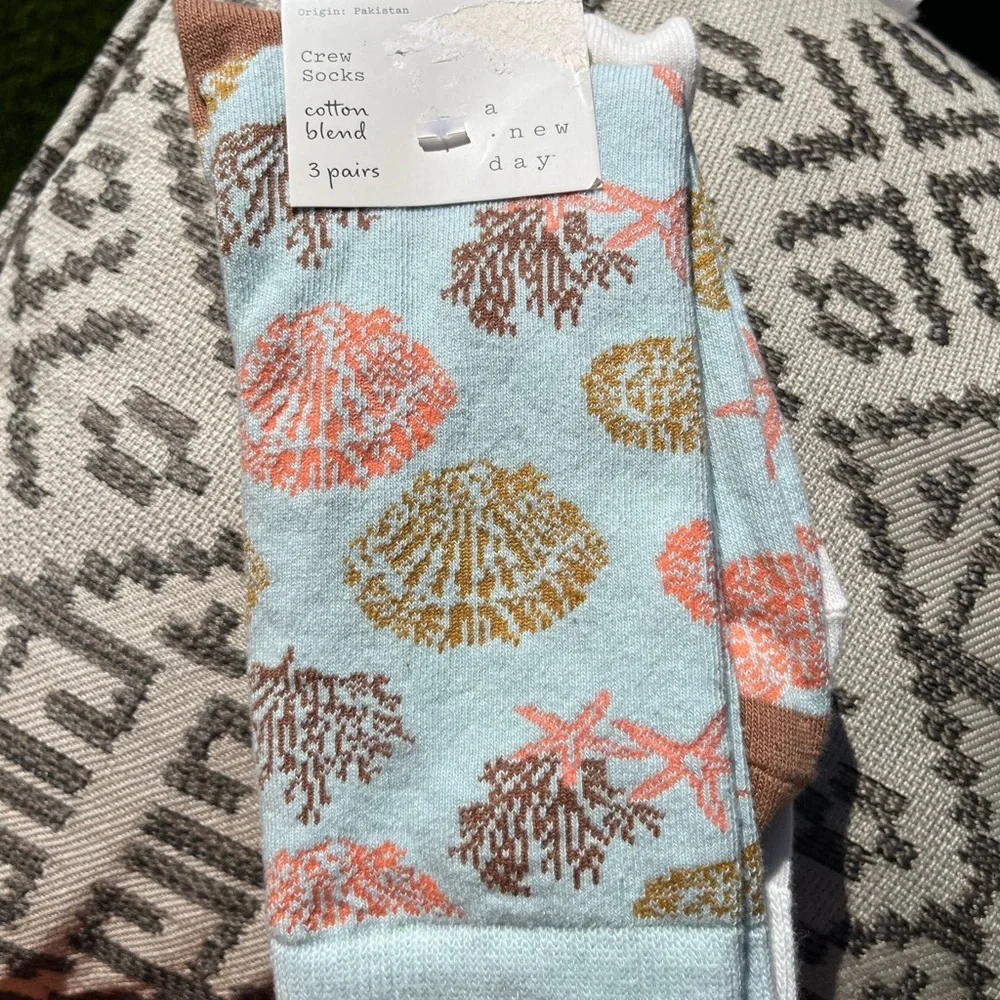 a new day Patterned Socks set if 3- Multicolor